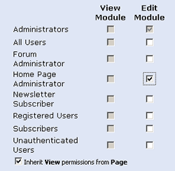 assigning Security Roles to pages