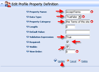 profile property definition