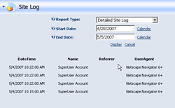 site logs