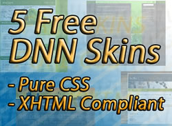 Issue 34 - 5 Free XHTML Compliant Pure CSS DotNetNuke Skins