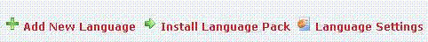 Screenshot of the Add New Language.