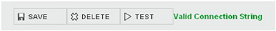 Screenshot - Data Sources Save , Delete and Test buttons