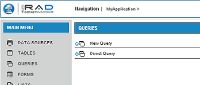 Screenshot – Queries panel