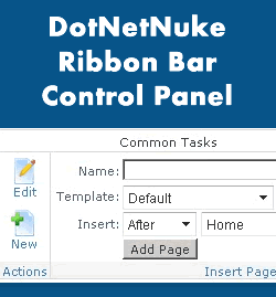 DotNetNuke Ribbon Bar Admin Control Panel