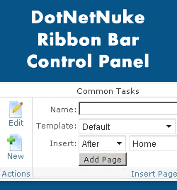 DotNetNuke Ribbon Bar Admin Control Panel - 2 Videos