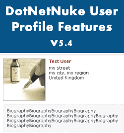 DotNetNuke User Profile Features v5.4