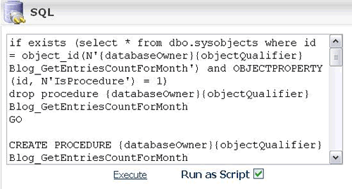 a stored procedure