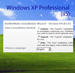 How to install DNN to win XP Pro using IIS
