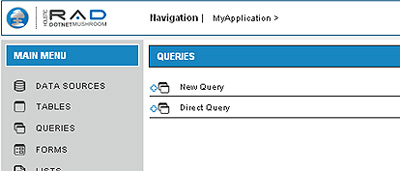 Screenshot – Queries panel