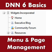 DotNetNuke 6.x Basics - Organising Your Menu and Working with Page Management