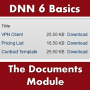 DotNetNuke 6.x Basics - How to Use the Documents Module