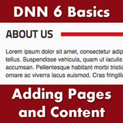 DotNetNuke 6.x Basics - Creating Pages and Content