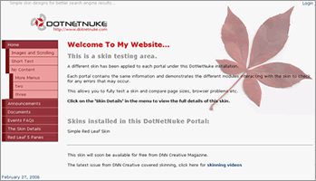 Red Leaf CSS Skin