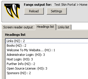 Fangs heading list