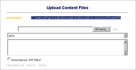 Upload Content