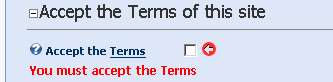 accept the terms