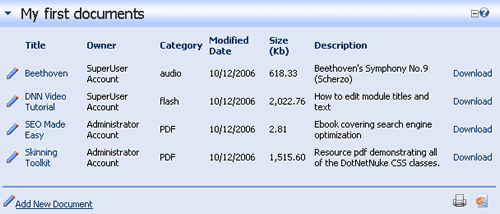 documents module