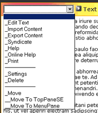 Drop Down List Module Settings Container Menu