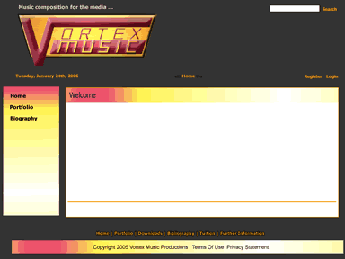 vortex music skin template