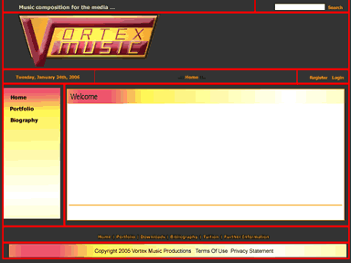 Skin Template with the tables outlined