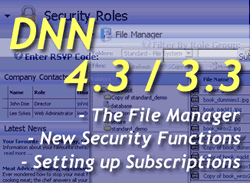 issue 14 - DotNetNuke 4.3 and 3.3 New Admin, Security, and File Functions