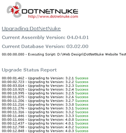 Upgrading DotNetNuke