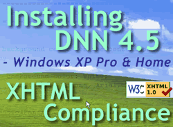 Issue 20 - Installing DotNetNuke and XHTML Compliance