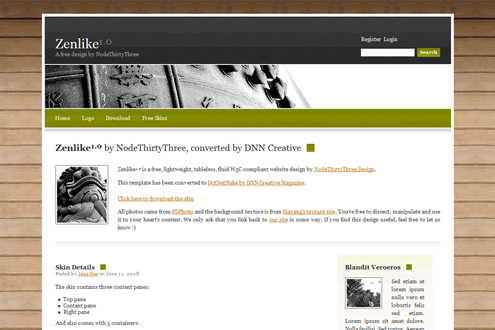Zenlike DNN css skin