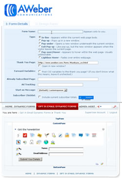 DataSprings Dynamic Forms AWeber Opt-In