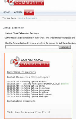 How to install a module to DotNetNuke 5