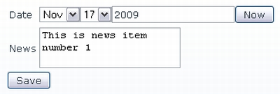 Your NewsEdit form should look like this: