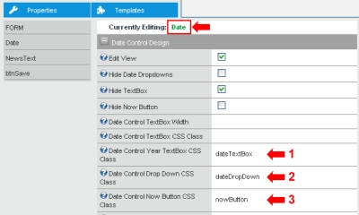 How to attach the CSS classes to the Controls