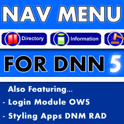 Issue 52 - DotNetNuke Nav Menu v2, Custom Login Module OWS, Styling App with RAD