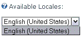 Screenshot of the Available Locales List.