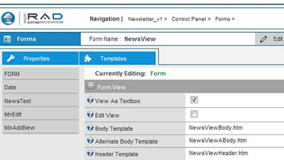 DNM RAD ‘NewsView’ Form