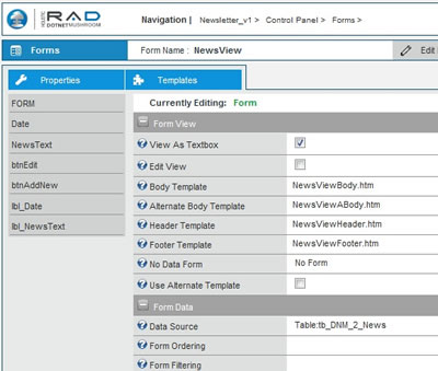 Updated ‘NewsView’ Form