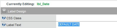 Default Text for lbl_Date label control