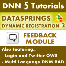 Issue 54 - DotNetNuke Feedback, DataSprings Dynamic Registration, OWS Login and Twitter, RAD