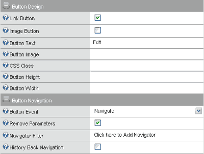 Screenshot of the Edit button control properties