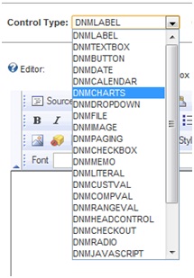 Screenshot of the new control DNMCHARTS