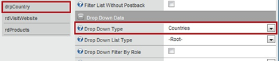 Modify the 'Drop Down Type' property