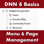 DotNetNuke 6.x Basics - Organising your menu and Working with Page Management